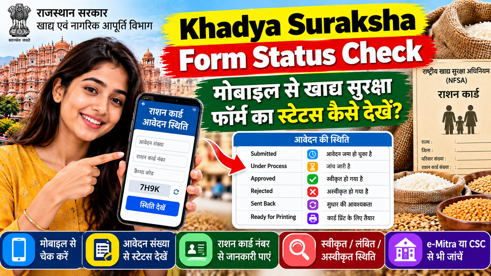 Khadya Suraksha Form Status Check