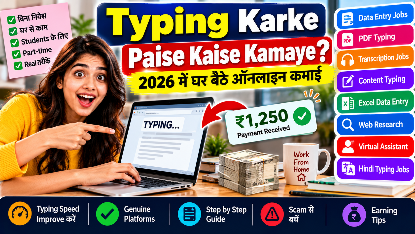 Typing Karke Paise Kaise Kamaye